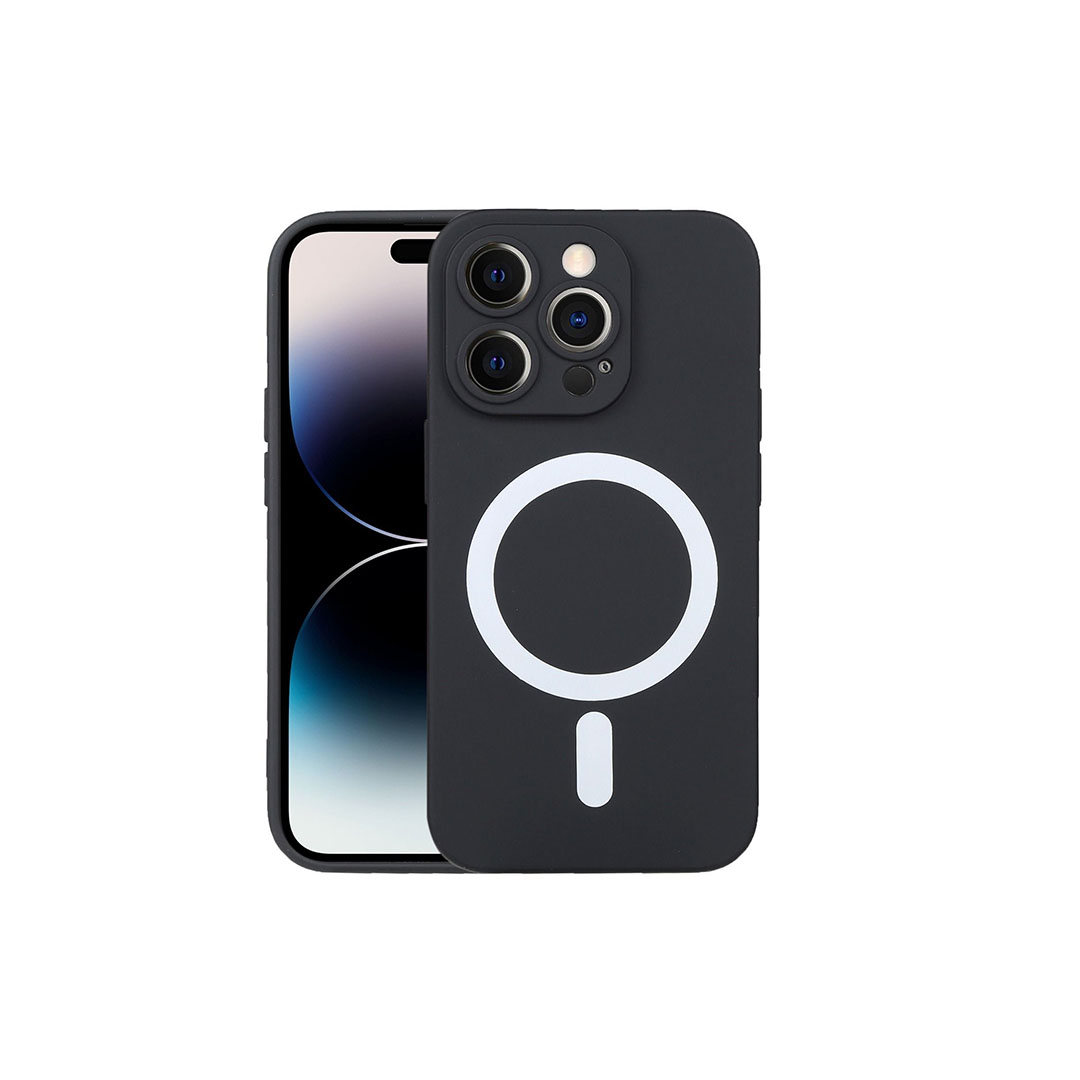 جراب سيليكون لموبايل أيفون 14 بروماكس - أسود