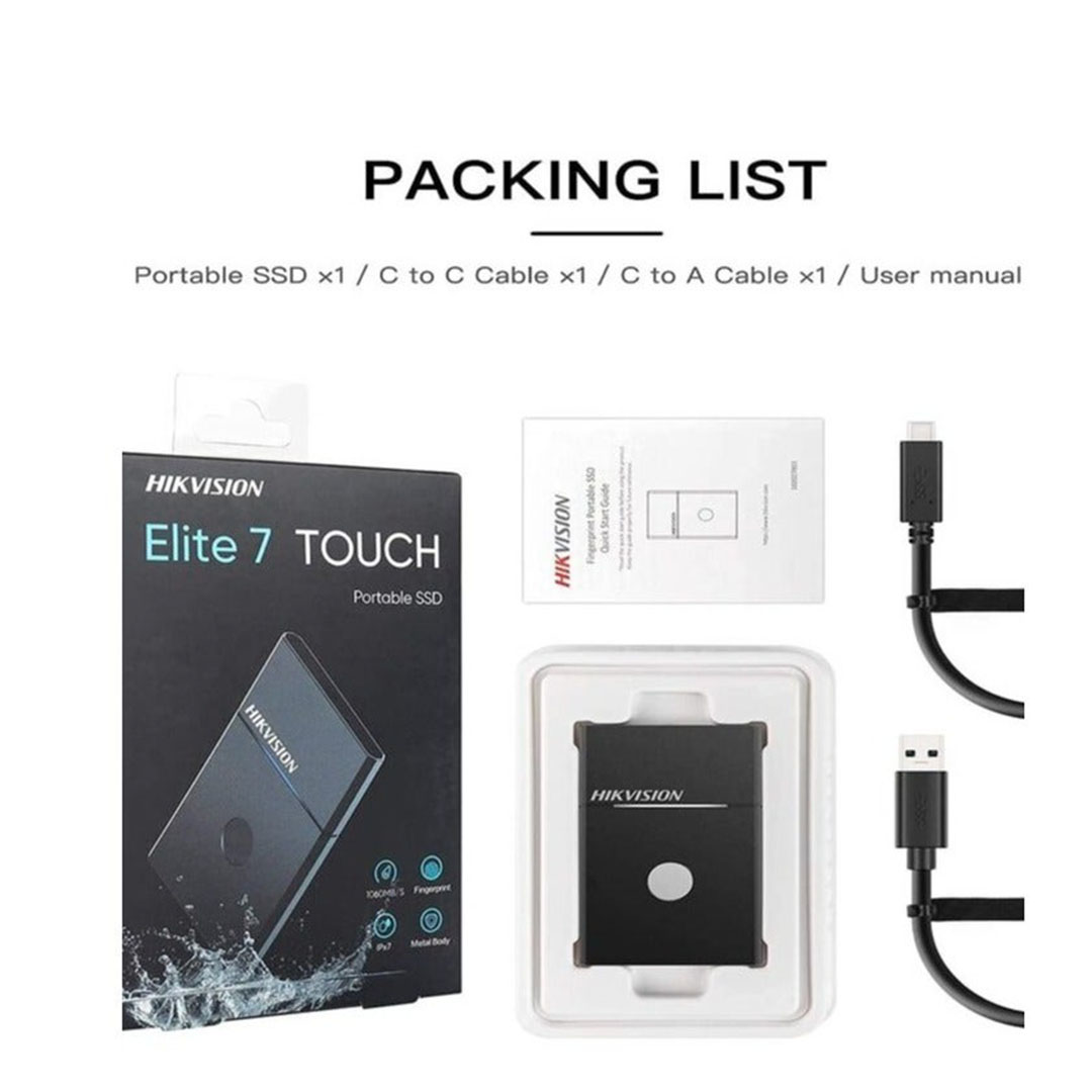 elite 7 500GB هارد ديسك SSD خارجي - 500GB - أسود