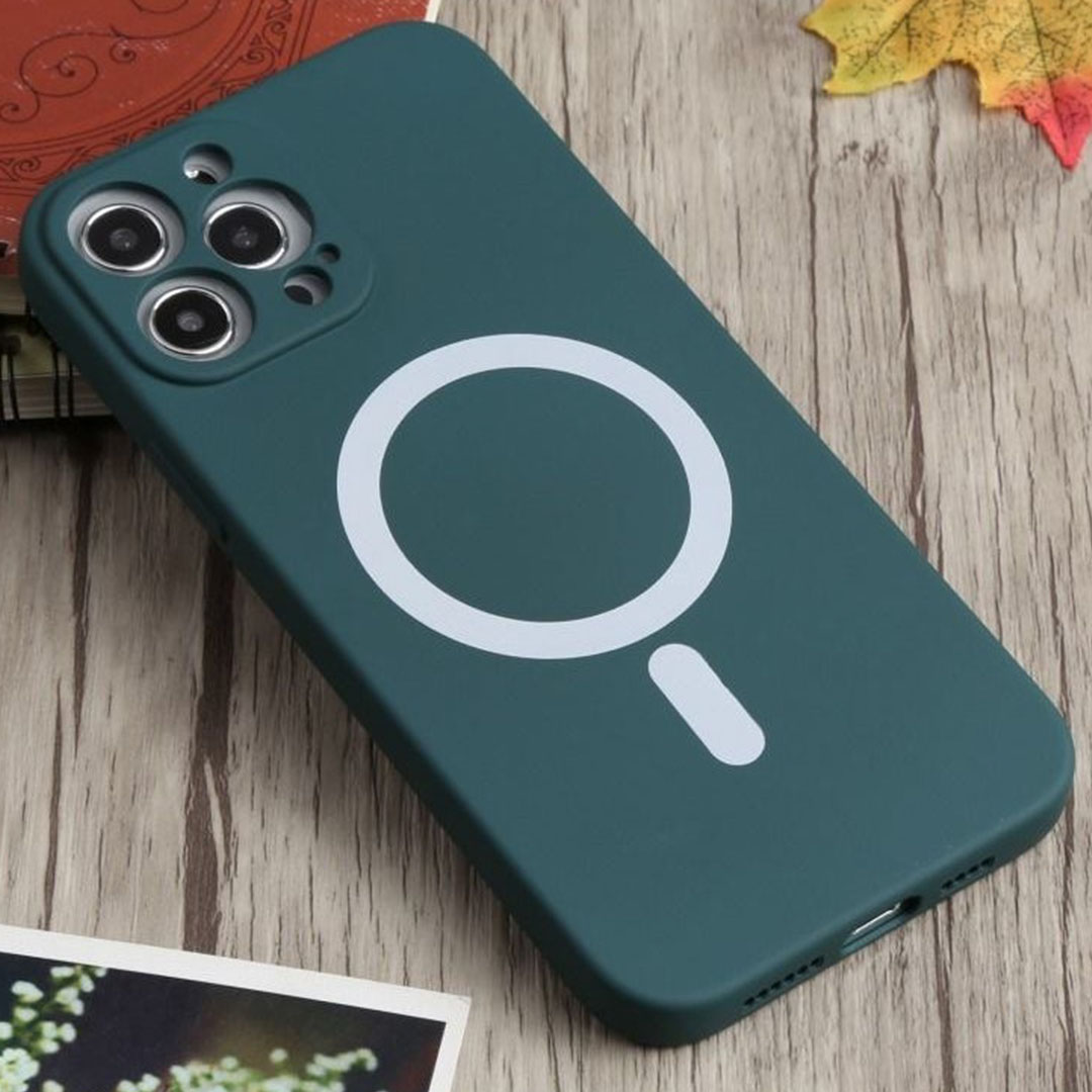 جراب سيليكون لموبايل أيفون 13 بروماكس - أخضر