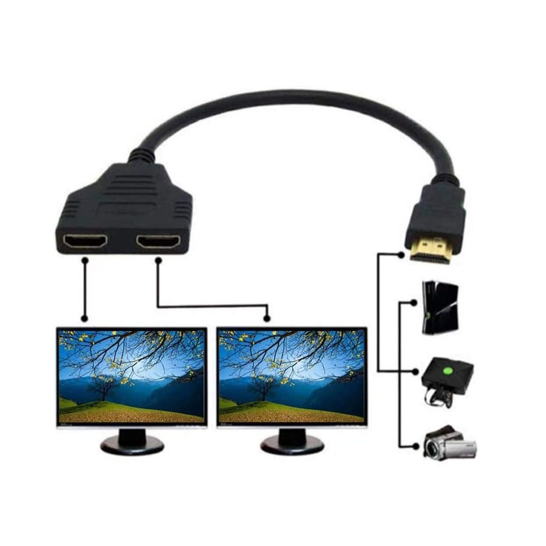 كابل محول مقسم - HDMI/HDMI - أسود