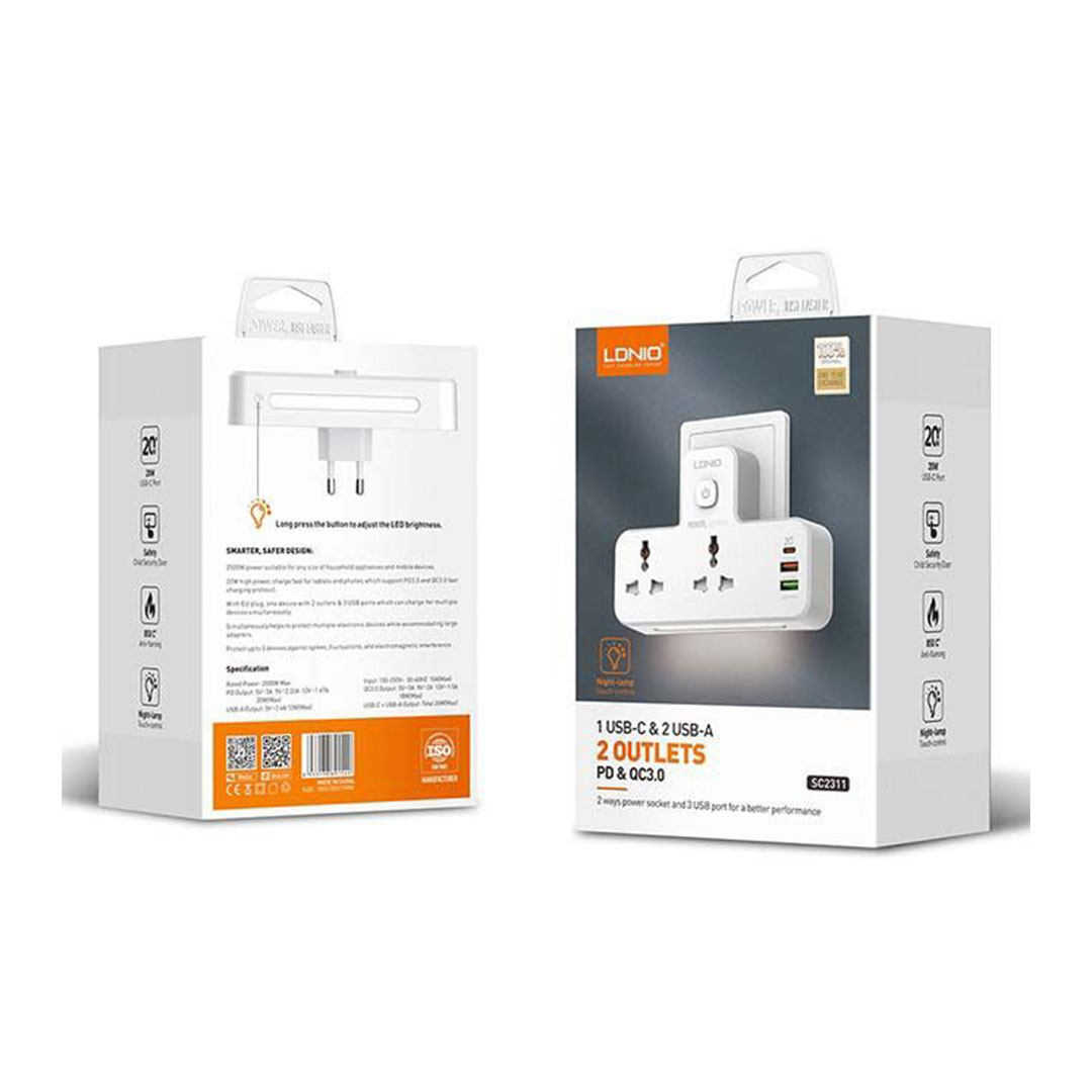 SC2311 مشترك كهربائي - 5 مخارج - 2500 وات