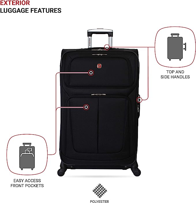 SR-8116-1 شنطة سفر مقاومة للماء والغبار - أسود