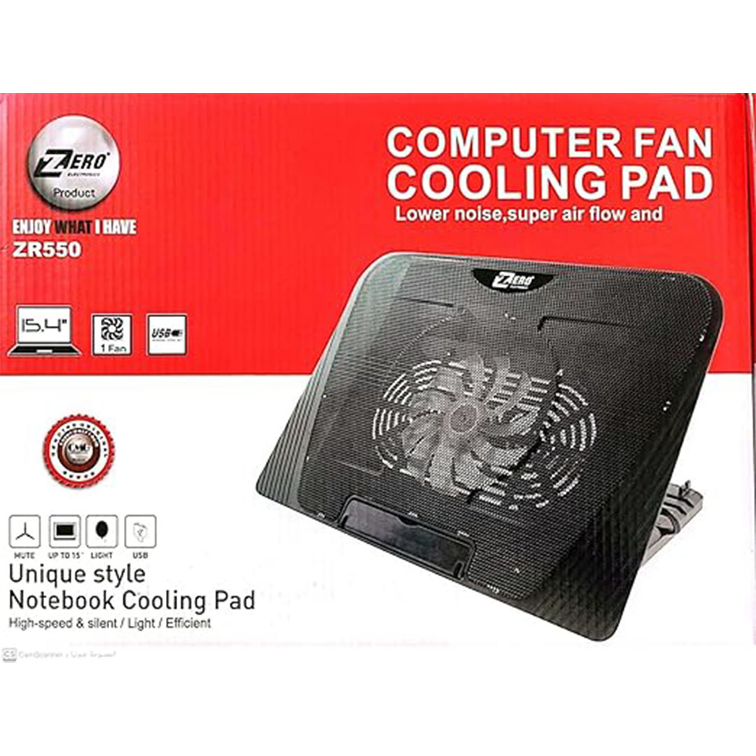 ZR-550 مروحة تبريد لللابتوب - أحمر