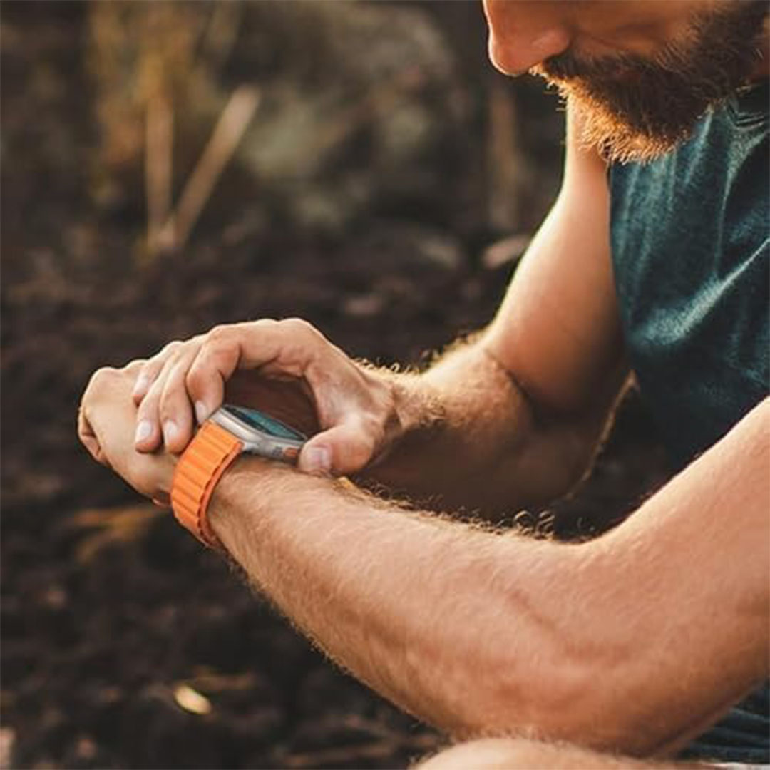 ستراب ساعة أبل 49 مم 45 مم نايلون - برتقالي