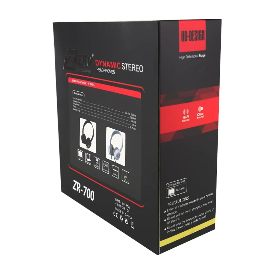 ZR-700 سماعة فوق الرأس سلكية - أسود