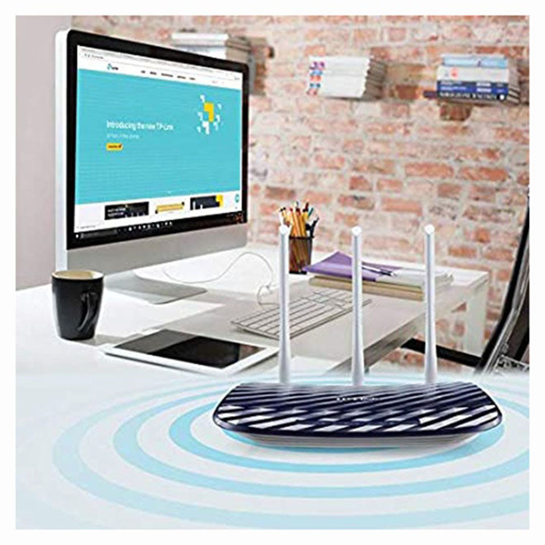 Ac750 راوتر لاسلكي- 5 منافذ- أسود