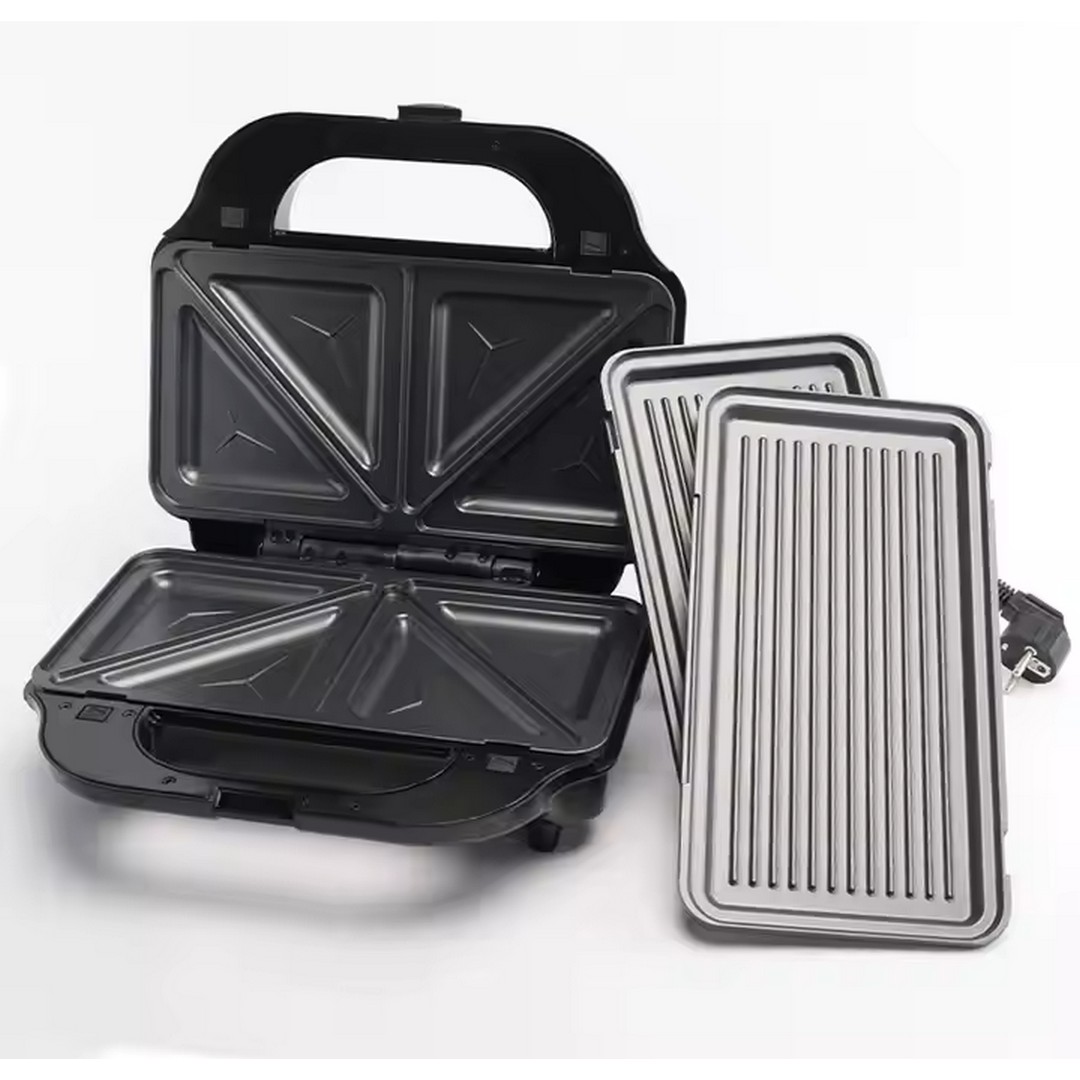 اينزو صانع ساندوتش وجريل -1000وات - فضي/ أسود