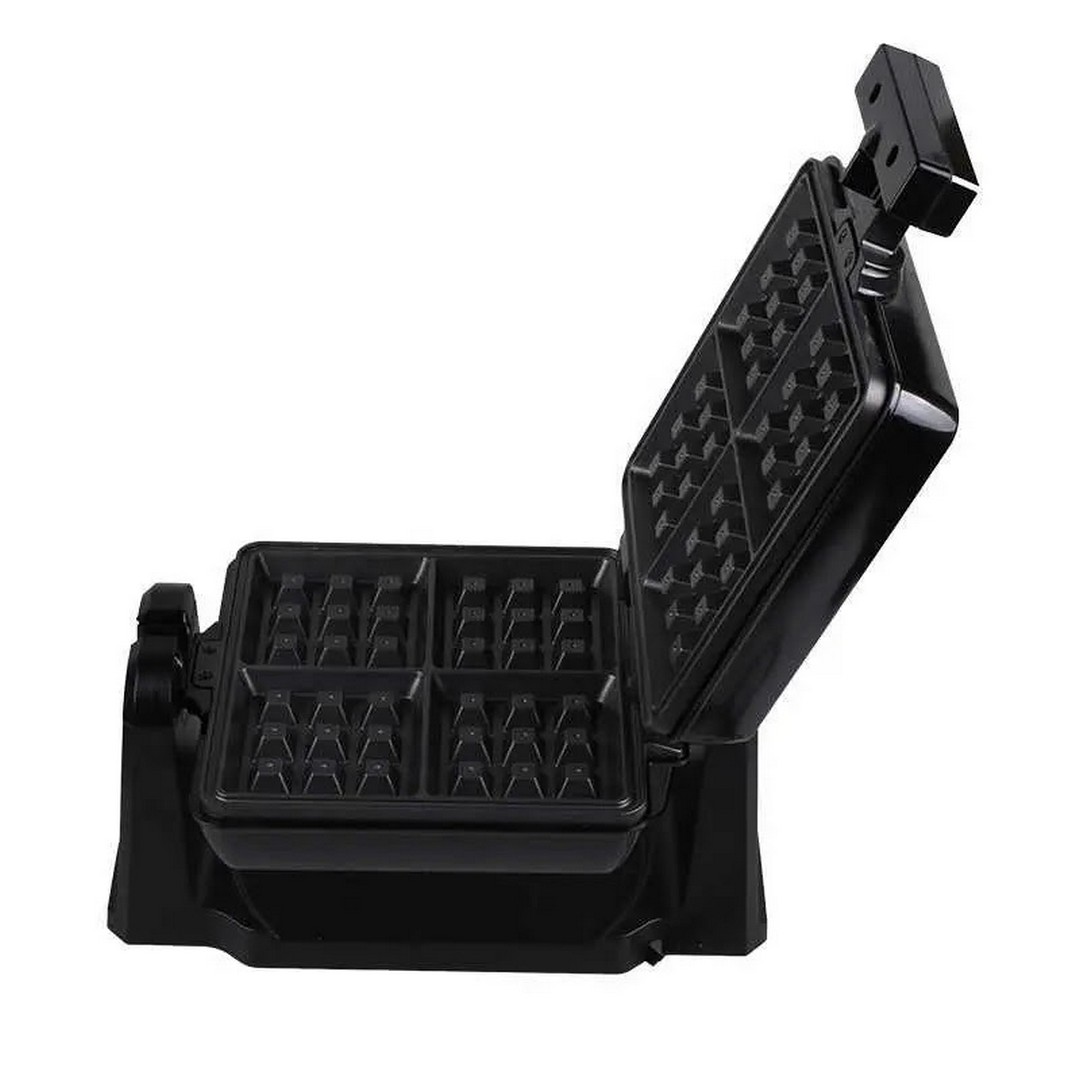 ماكينة صنع الوافل اينزو - 1000 وات - فضي/ أسود