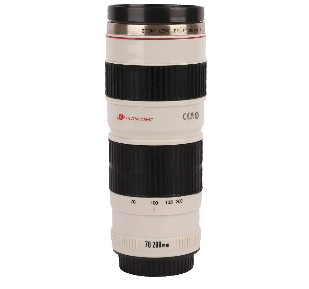 مج رحلات شكل عدسة - أبيض