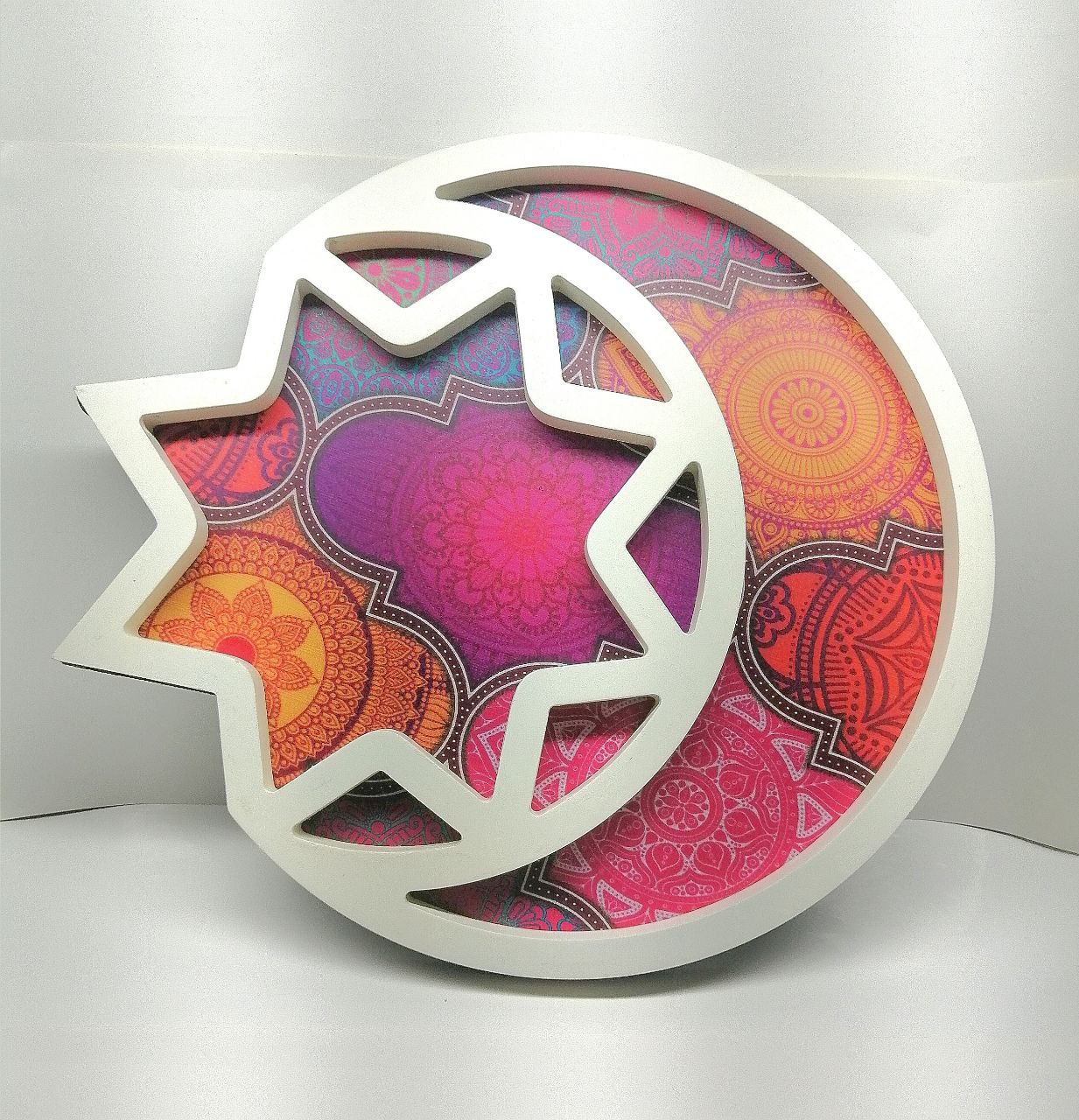 طبق تسالي رمضان - هلال و نجمة