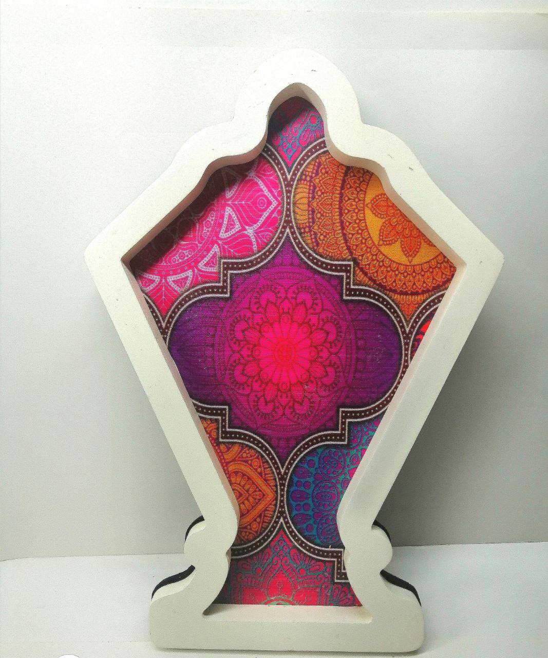 طبق تسالي خشب - شكل فانوس