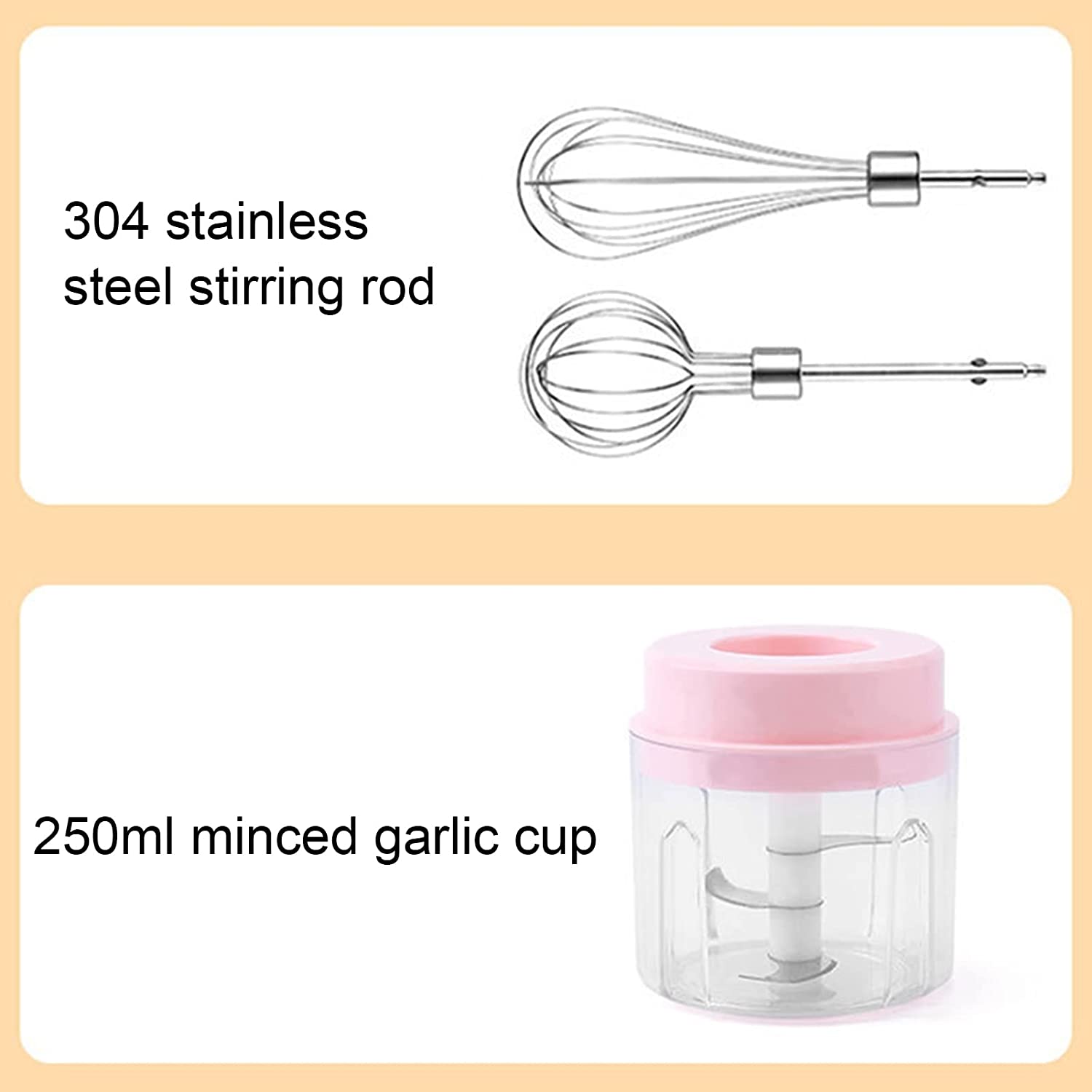 ميني كبة ومضرب بيض وايرلس - 5 سرعات