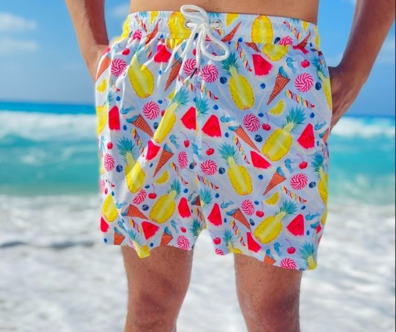 مايوه رجالي - أبيض