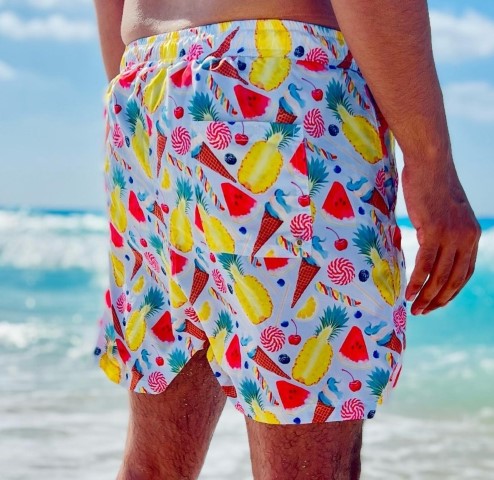 مايوه رجالي - أبيض