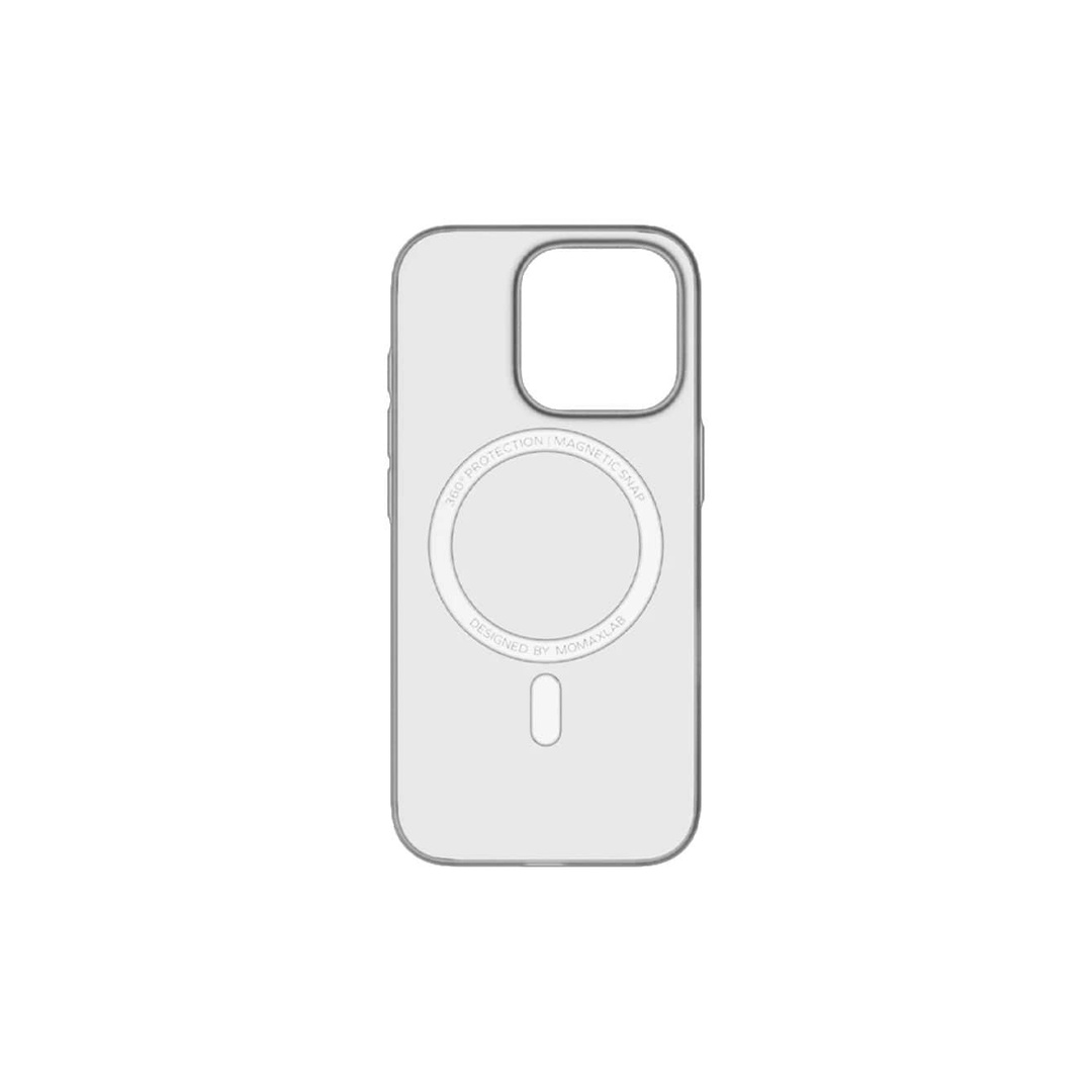 موماكس لايت جراب ظهر مغناطيسي لهاتف أيفون 16 برو - أبيض شفاف