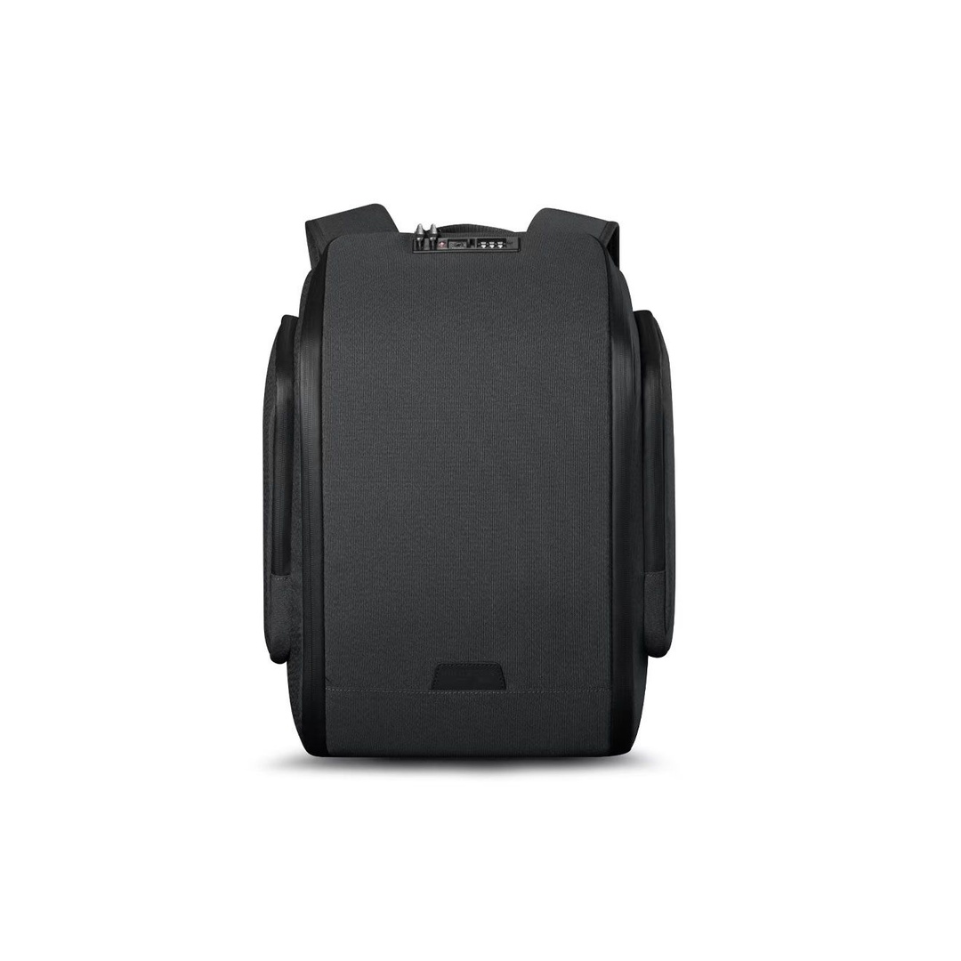 لافينتو شنطة ظهر من بوليستر Zipper Puller مع قفل رقمي مضادة للسرقة - 15.6 بوصة - أسود