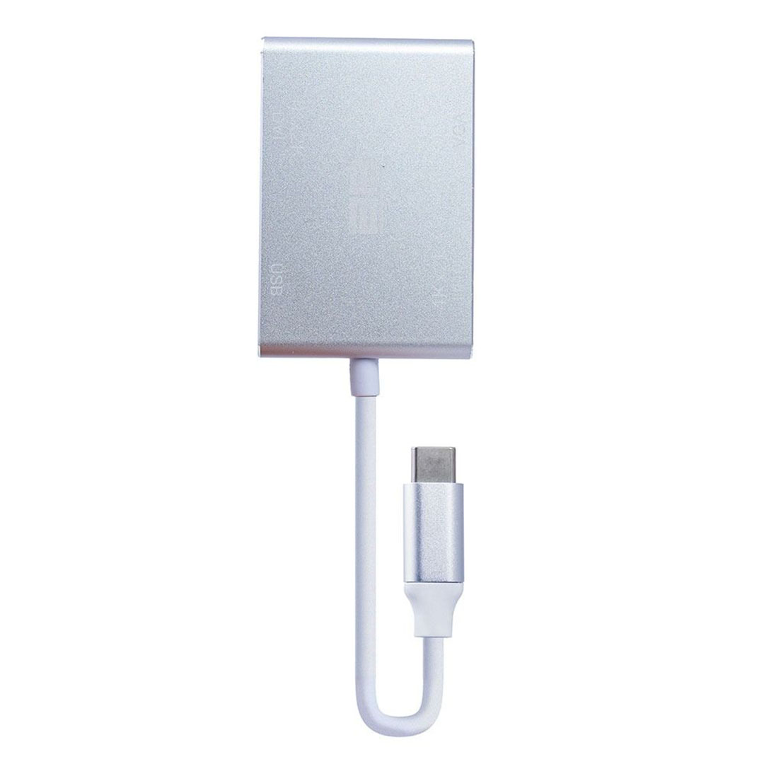 CV146 كابل من Type-C الي VGA - HDMI - DVI - USB3