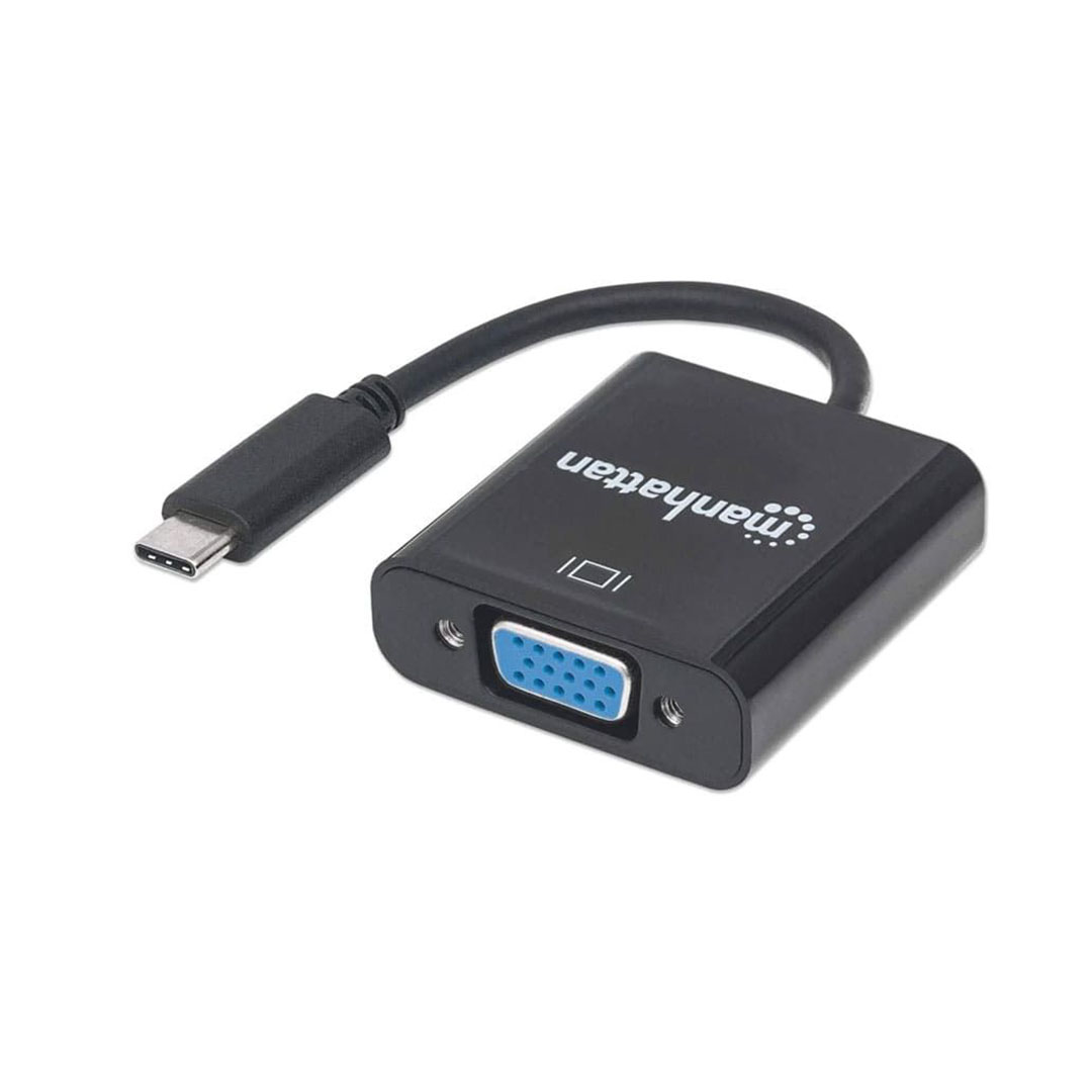 كابل محول من Type-C إلي VGA -15 سم- أسود