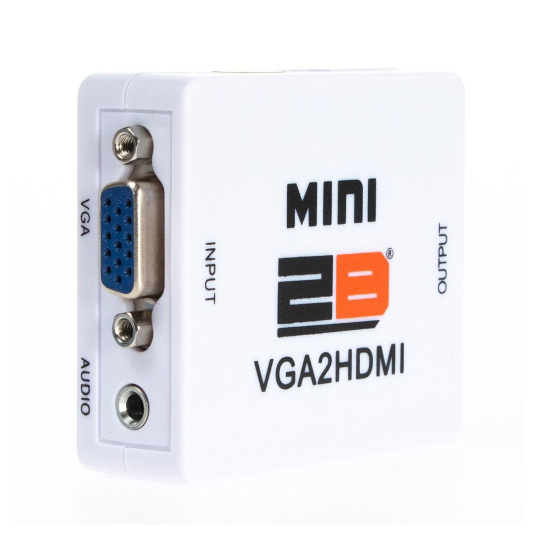 CV748 محول من VGA الي HDMI مع مخرج صوت - أبيض