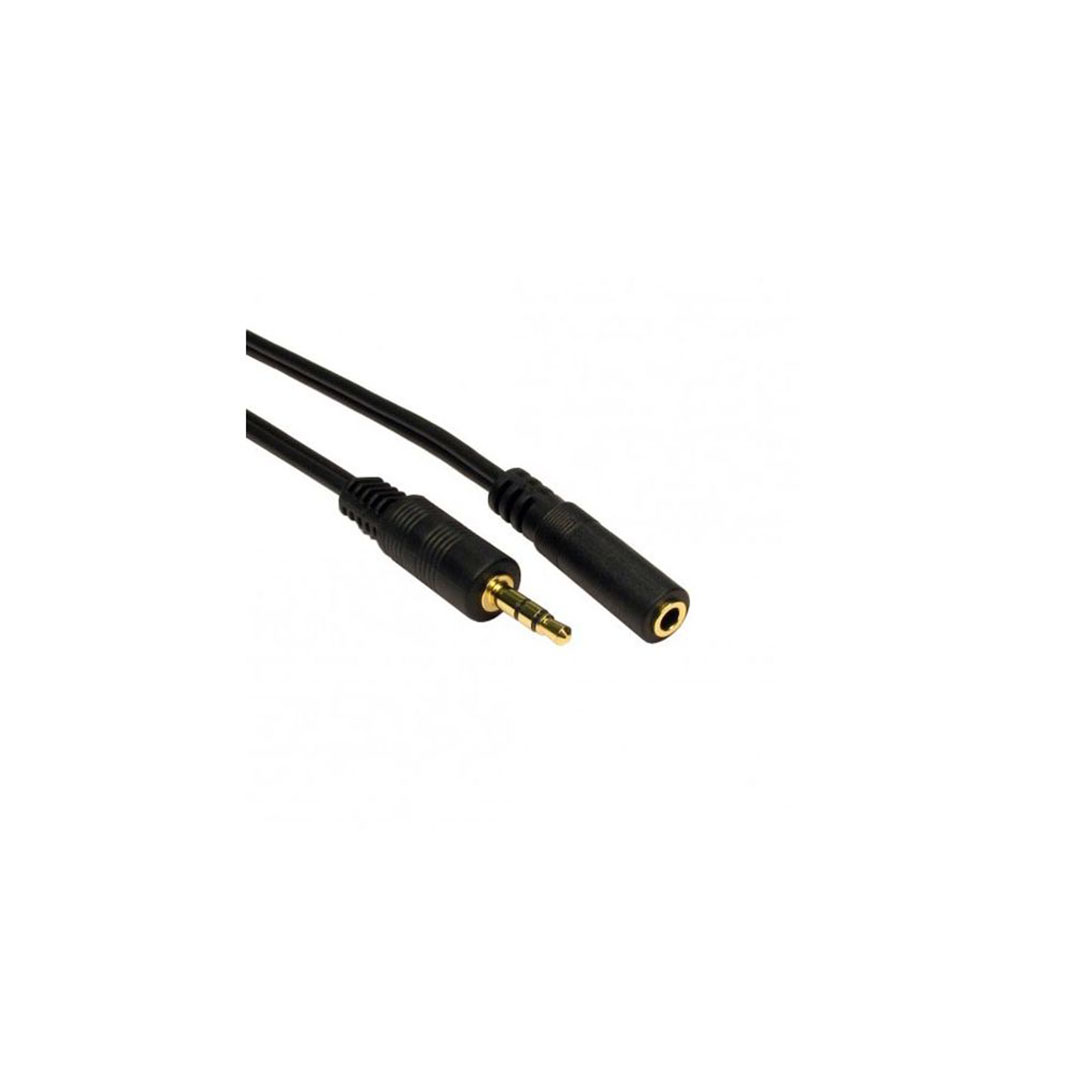 DC087 كابل محول من RCA 3.5 M/M إلى AUX Audio - 5 متر - أسود