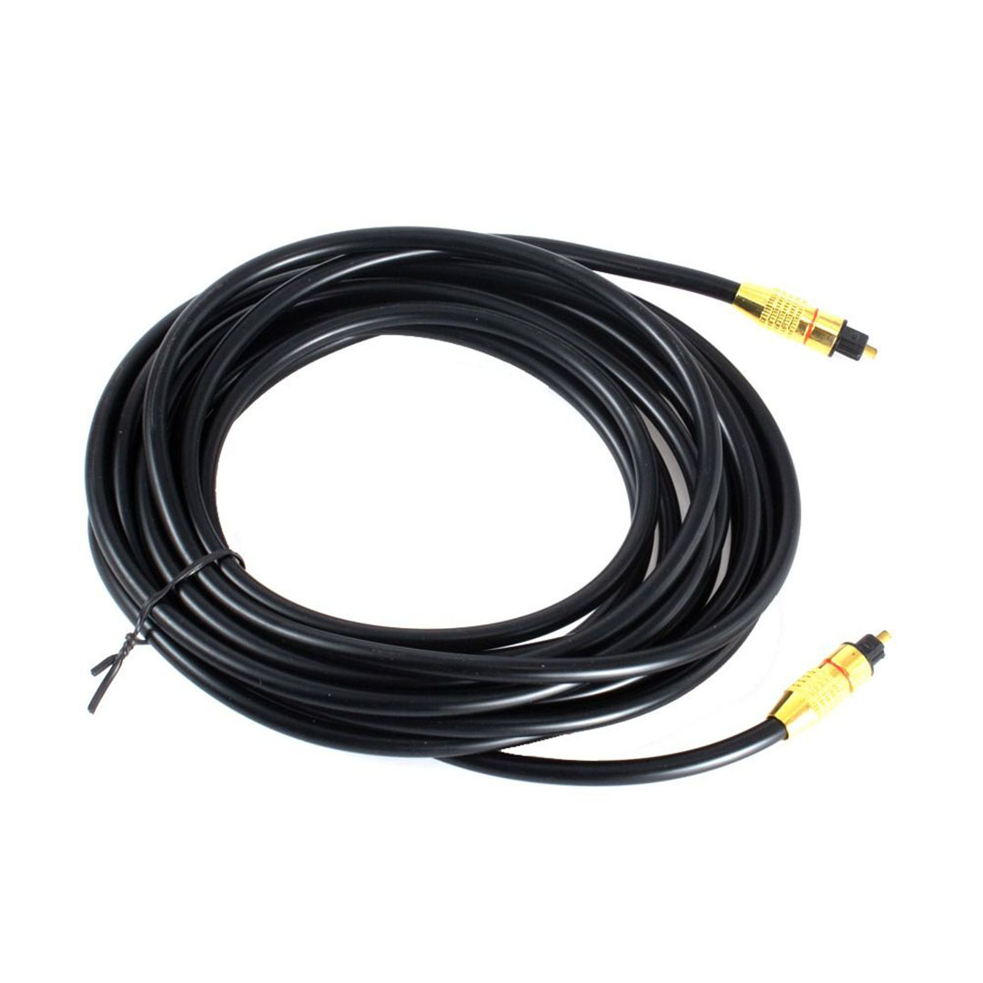 DC556 كابل Toslink Fiber Optical - 5 متر - أسود