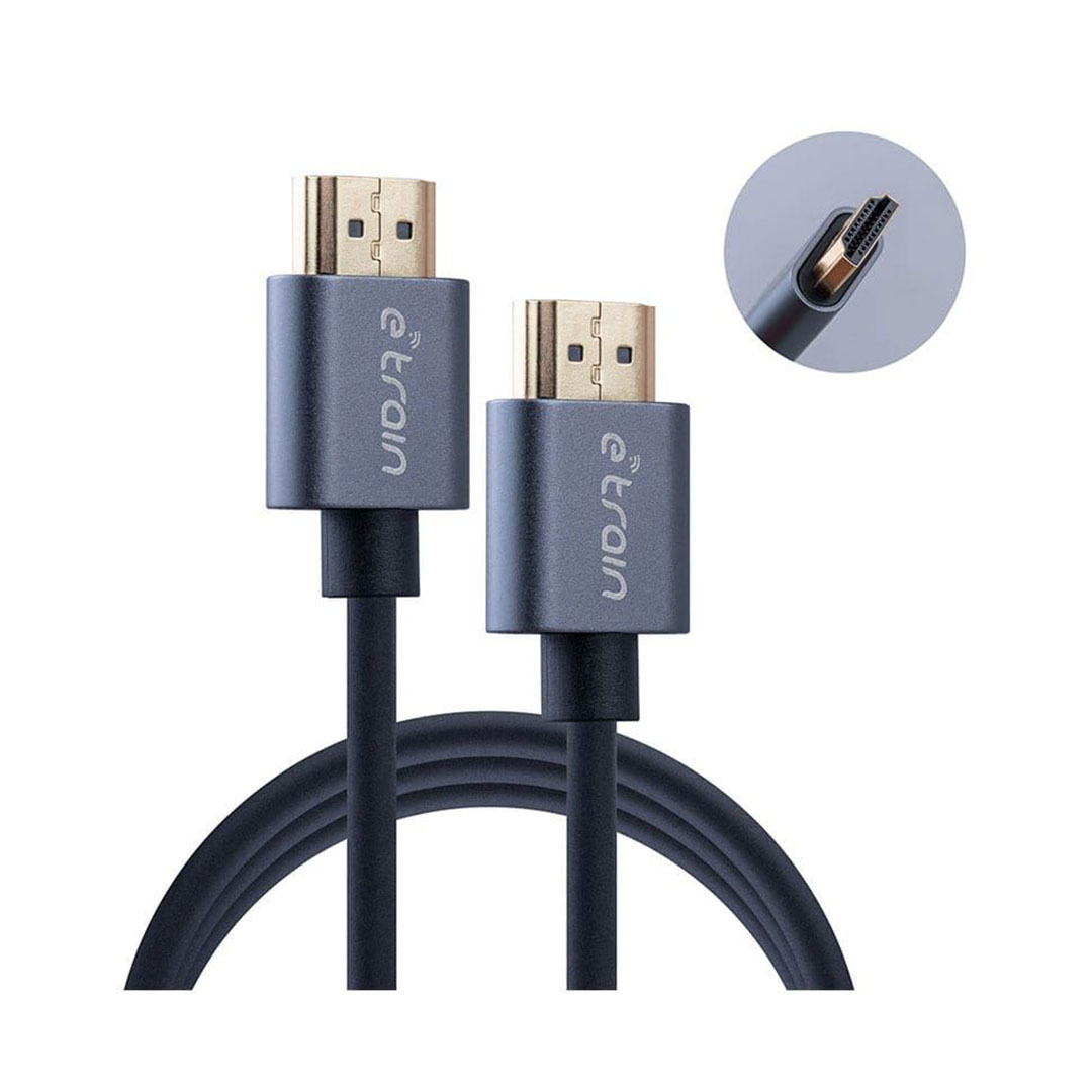 DC891 كابل دائري من HDMI الي HDMI - 1.5 متر- 4K - رمادي