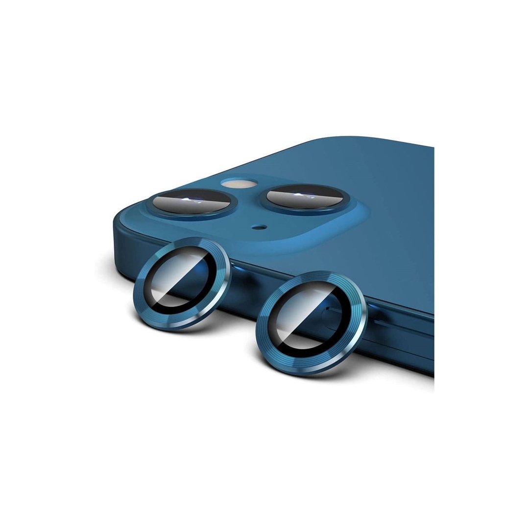 واقي عدسات - 2 قطعة - لهاتف أيفون 14 و 14 بلس & 15 بلس - أزرق