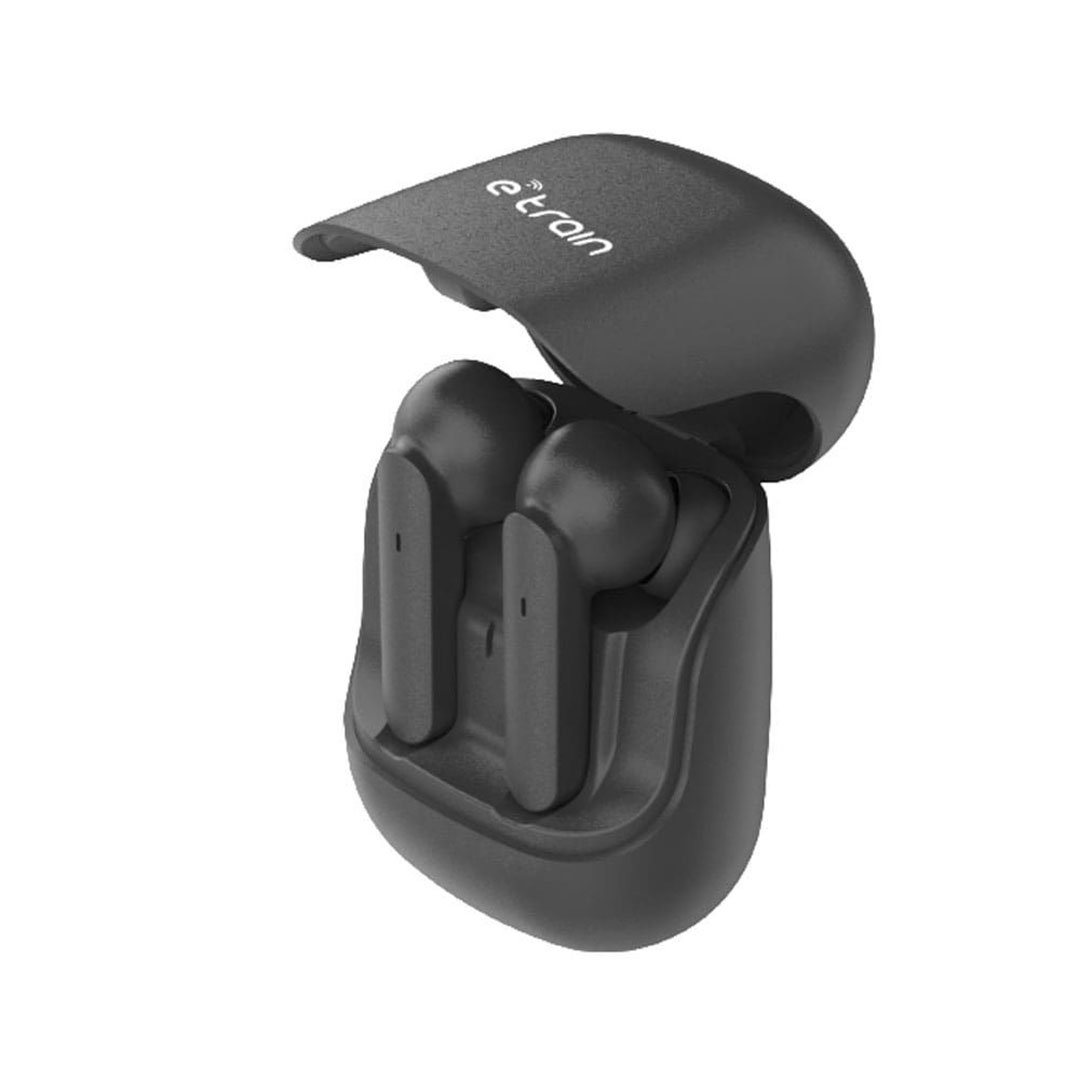 HP611 سماعة أذن لاسلكية مع حافظة الشحن - أسود