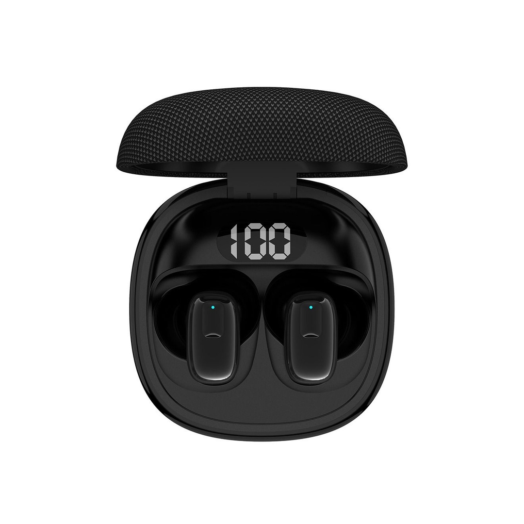 سماعة أذن لاسلكية مع حافظة شحن فابريك - أسود