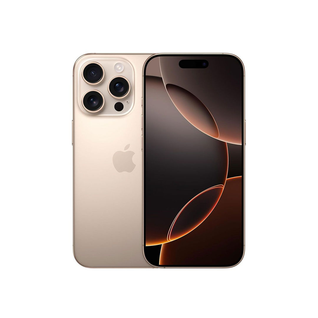 ابل ايفون 16 برو ماكس - 1 تيرا - شريحة - تيتانيوم صحراوي - 5G (ضمان محلي)