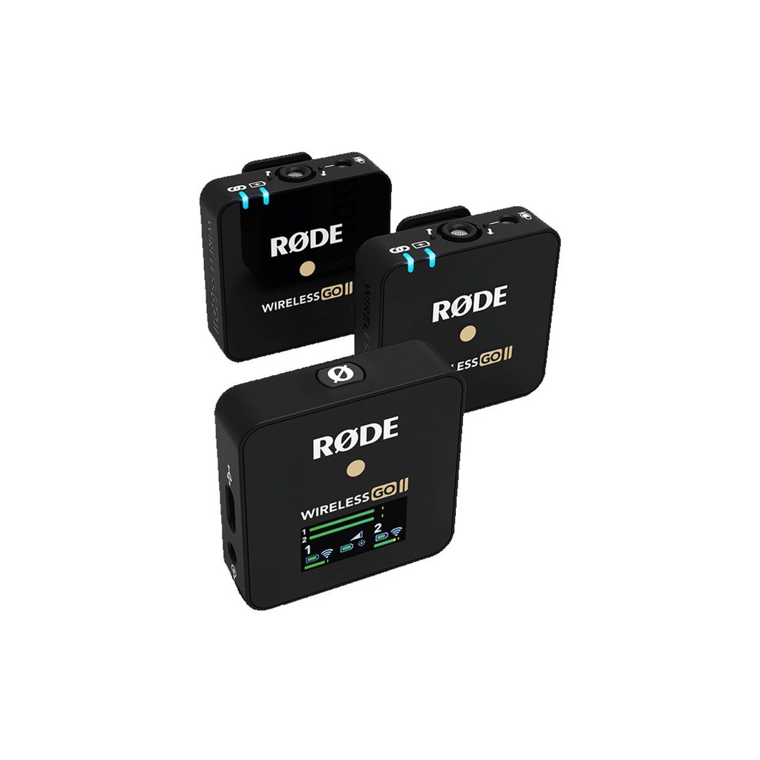 رود ميكروفون WIGOII لاسلكي ثنائي أرسال واستقبال - أسود