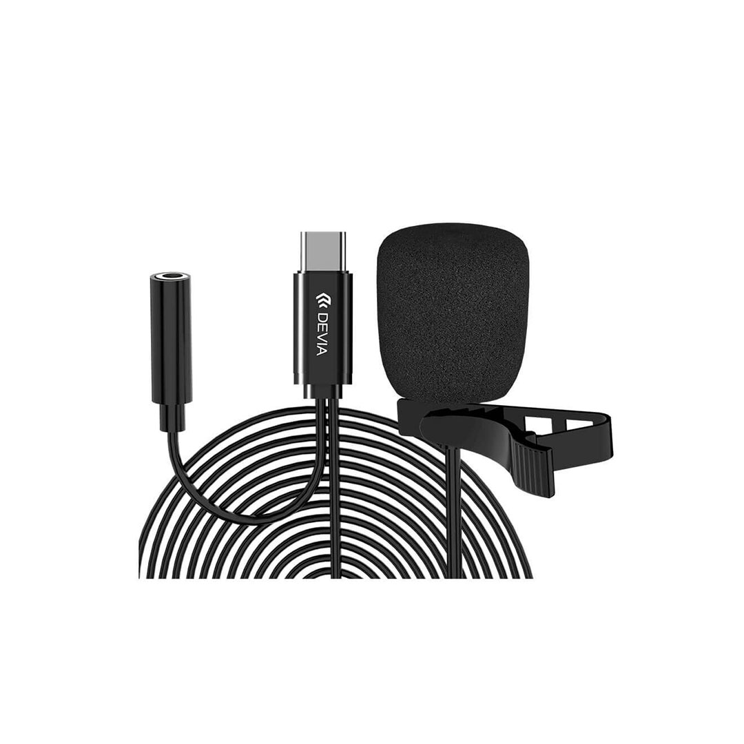 MI-33-C ميكروفون سلكي EM063 Smart series - Type-C - 1.5 متر - أسود