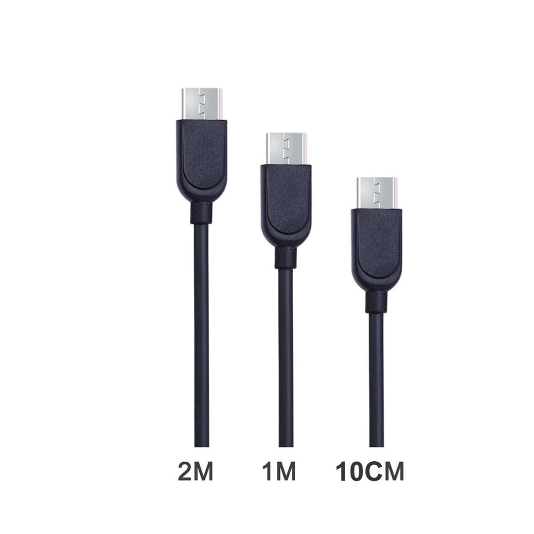 MP-02-7 كبلات USB ميكرو - 3 قطع - أسود