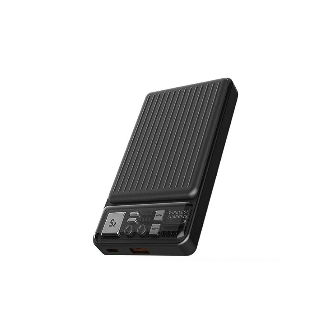 باور بانك لاسلكي مغناطيسي من ديفيا 1000 امير - 22 وات - رمادي غامق