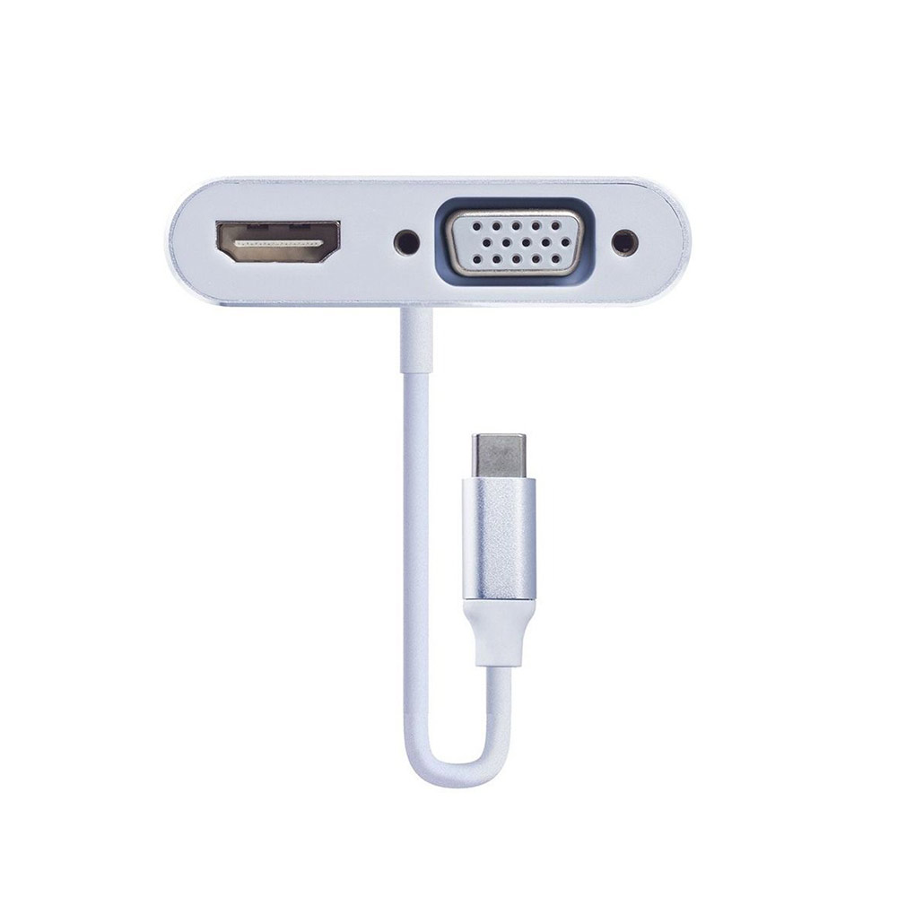 CV143 محول من Type-C الي HDMI - فضي