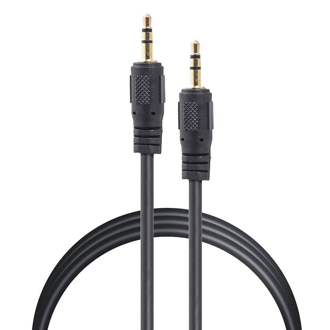 CV104 كابل صوت AUX - متر 1.5 - أسود