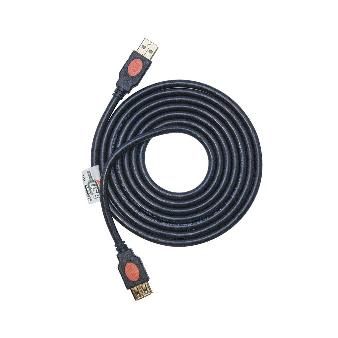 DC015 كابل USB من Male الي Female - متر 2 - أسود