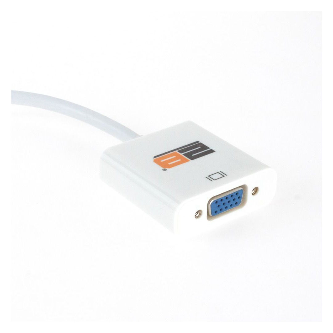 CV039 كابل محول من Mini Display Port Mini-DB الي VGA لأجهزة ماك - أبيض