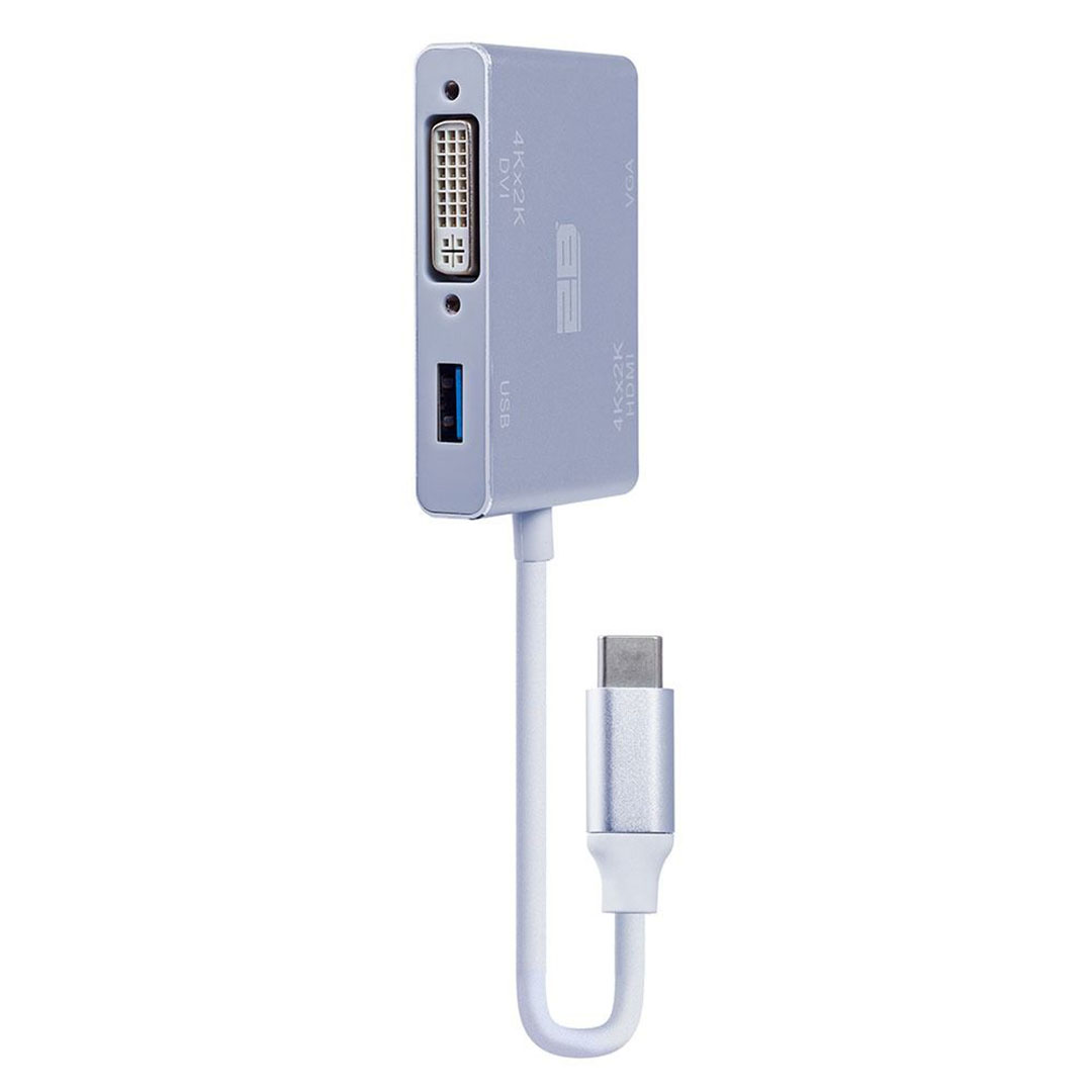 CV146 كابل من Type-C الي VGA - HDMI - DVI - USB3
