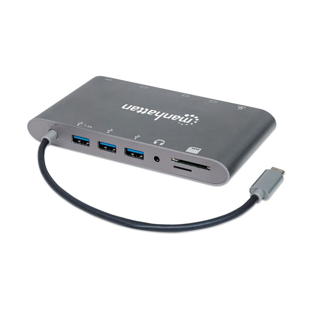 152808 كابل سرعة عالية USB-C إلي 7 في 1 - رمادي