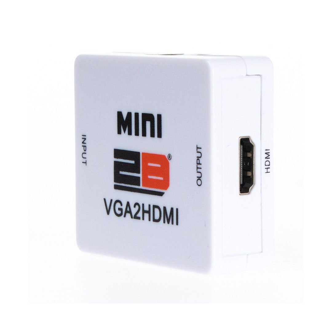 CV748 محول من VGA الي HDMI مع مخرج صوت - أبيض