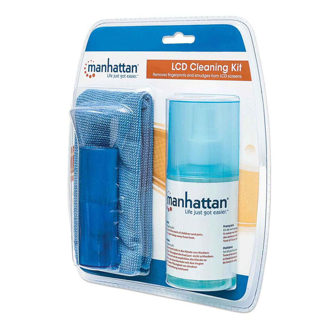 421027 منظف LCD بدون كحول و فرشاة و قطعة قماش ميكروفيبر - 200 مل