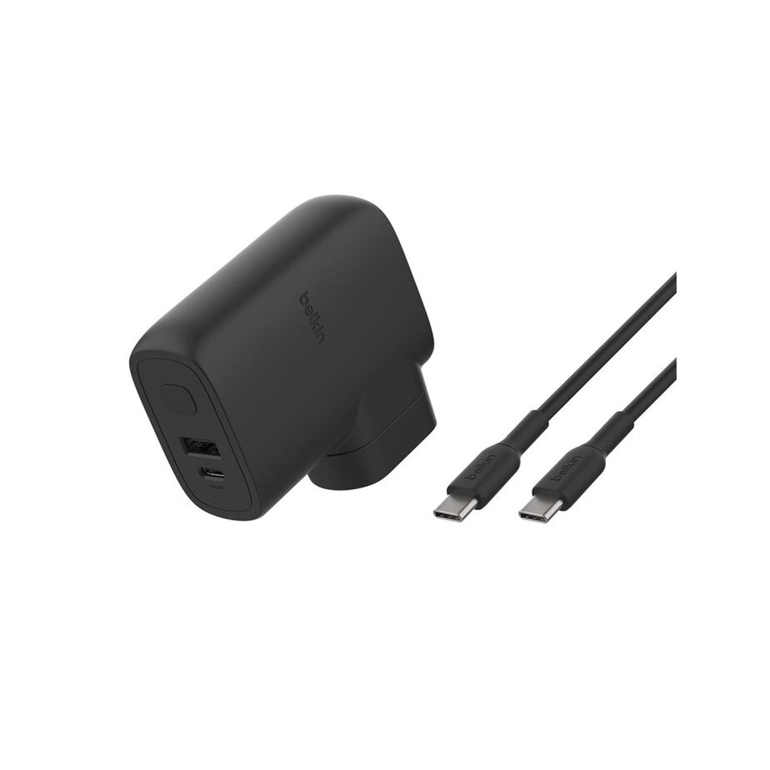 بيلكين Hybrid باور بانك سعة 5 الف مللي أمبير بقدرة 20 واط بدعم شحن سريع - أسود