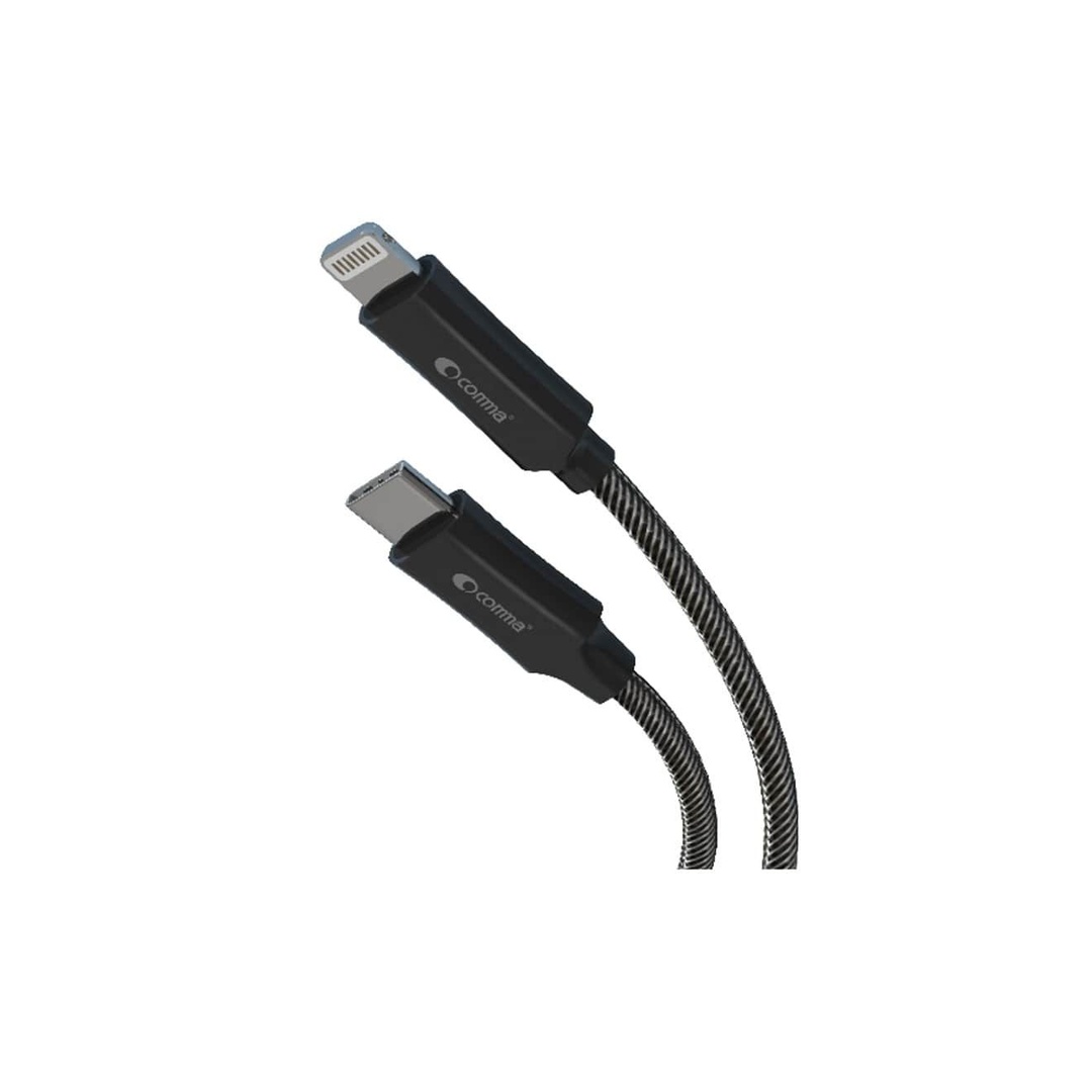 Comma كابل Jub Series Mfi Certified 5V 2.4A طوله 1.5 متر - أسود