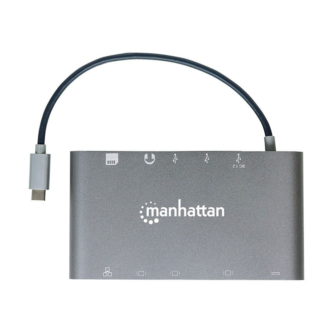 152808 كابل سرعة عالية USB-C إلي 7 في 1 - رمادي