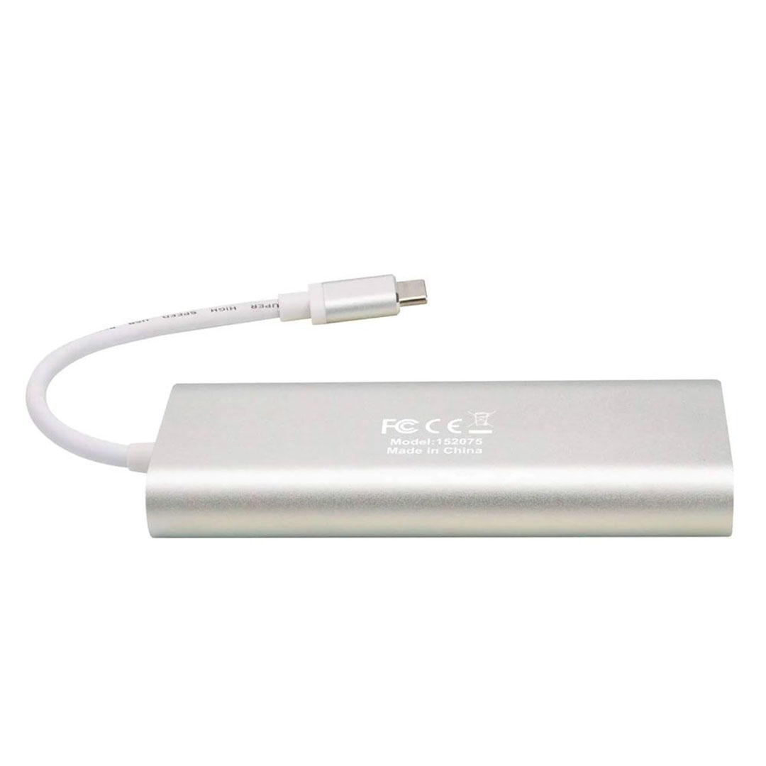 152075 كابل سرعة عالية USB-C متعدد المخارج - رمادي