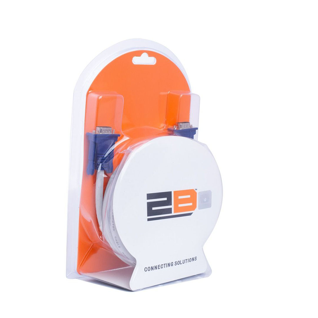 DC454 كابل من VGA الي VGA - 5 متر - أبيض