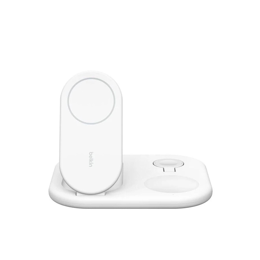 بيلكين شاحن لاسلكي 3 في 1 بقوة 15 وات موديل Qi2 - أبيض