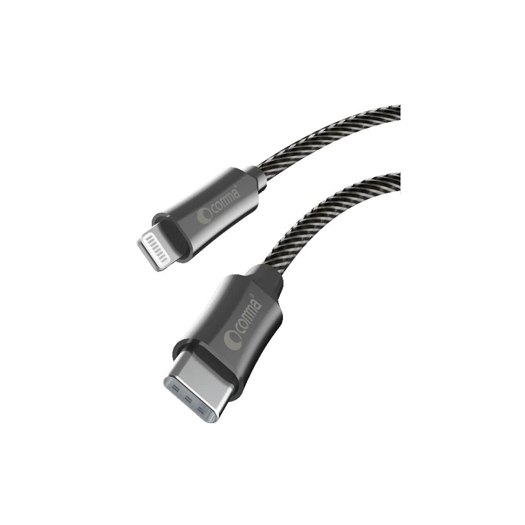 Comma كابل Jub Series Mfi Certified 5V 2.4A طوله 1.5 متر - أسود