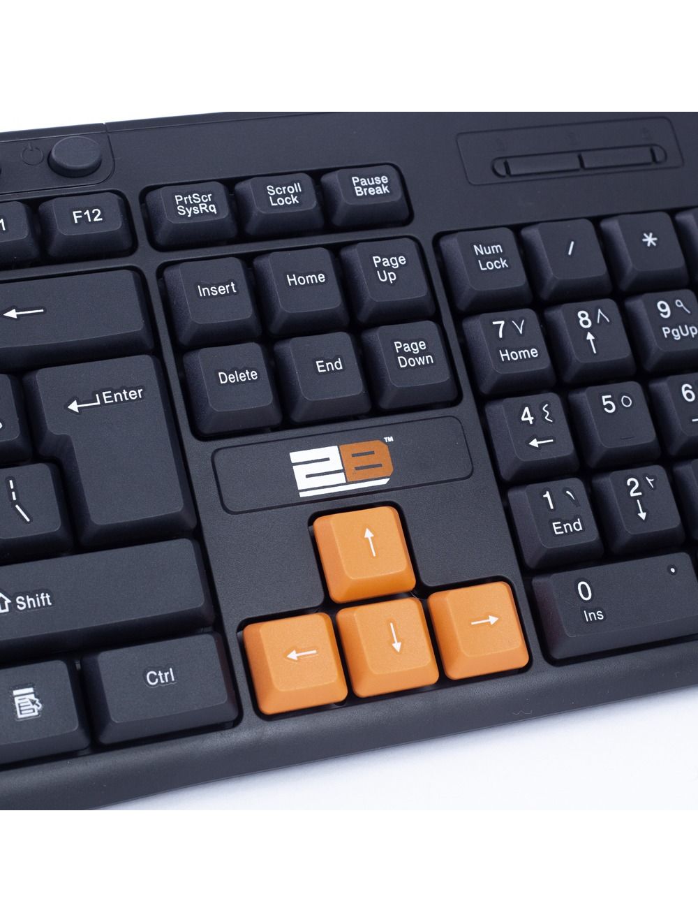 KB445 كيبورد سلكي - أسود/برتقالي